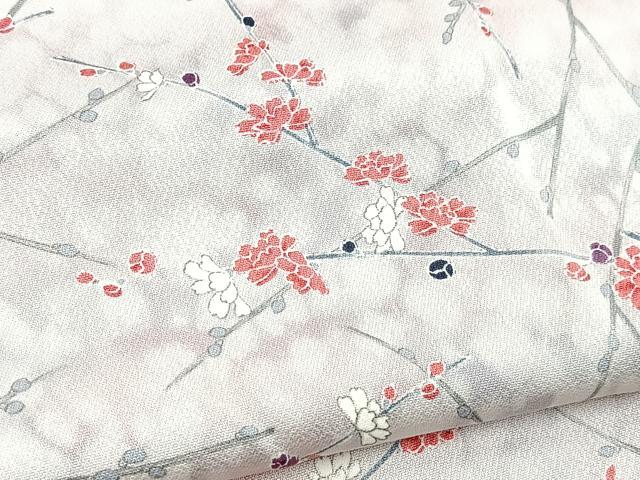 平和屋着物■上質な小紋 枝花文 暈し染め 正絹 逸品 BAAX9954yc