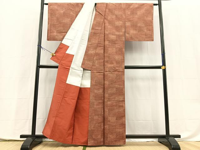 平和屋着物■上質な紬 霞文 正絹 逸品 BAAX9948yc