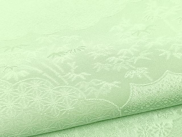 平和屋着物■上質な色無地 雲取り花地紋 薄萌葱色 正絹 逸品 BAAX9958yc