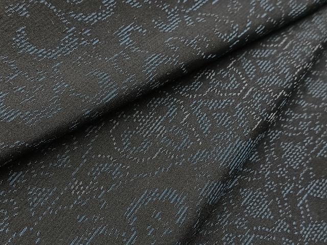 平和屋着物■本場大島紬 切嵌幾何学花文 正絹 逸品 未使用 BAAX9967yc