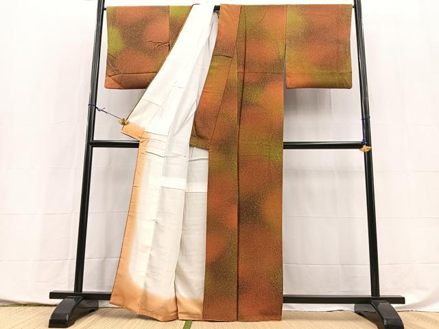 平和屋着物■上質な小紋 霞文 暈し染め 正絹 逸品 BAAX9971yc
