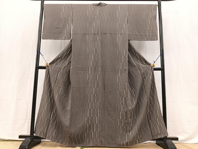 平和屋着物■上質な小紋 幾何学文様 正絹 逸品 BAAX9980yc