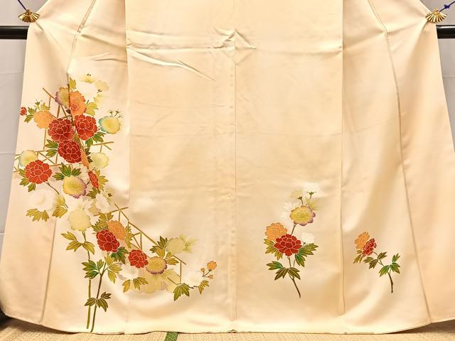 平和屋着物■訪問着 刺繍 風景花文 暈し染め 正絹 逸品 BAAY5430yc