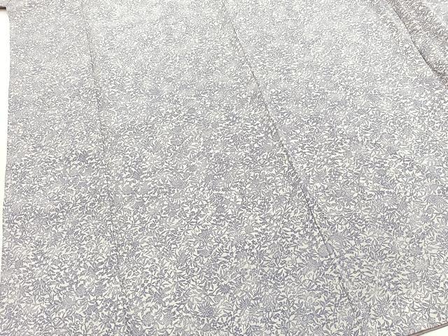 平和屋着物■上質な小紋 型染め 更紗花文 正絹 逸品 BAAY5419yc
