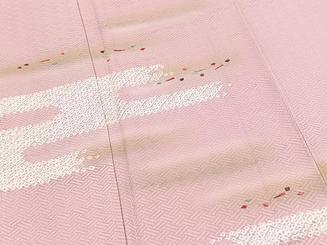 平和屋着物■訪問着 絞り 刺繍 箔散らし文様 暈し染め 金彩 正絹 逸品 未使用 BAAY5438yc