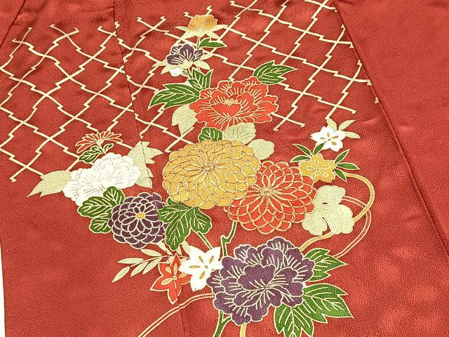 平和屋着物■訪問着 駒刺繍 松皮菱花文 金彩 正絹 逸品 BAAY5476yc