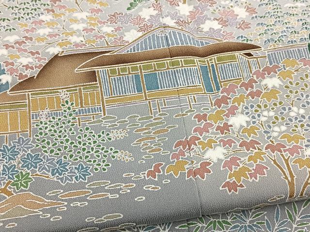 平和屋着物■豪華色留袖 流水風景文 暈し染め 正絹 逸品 BAAY5481yc