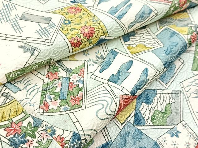 平和屋着物■上質な小紋 冊子尽くし 正絹 逸品 BAAY5445yc