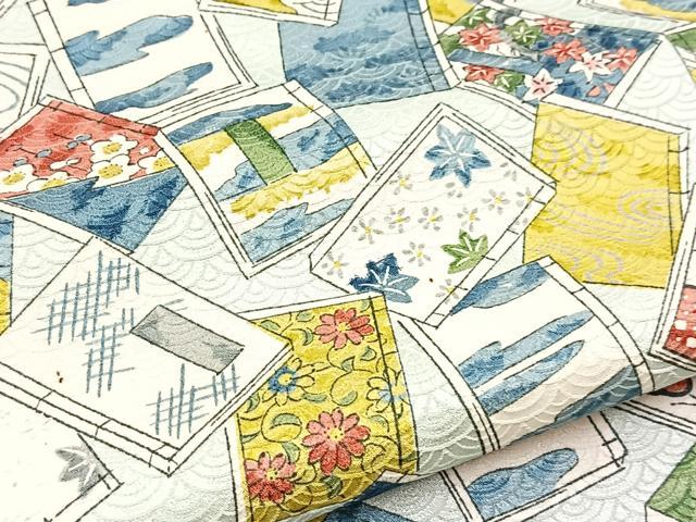平和屋着物■上質な小紋 冊子尽くし 正絹 逸品 BAAY5445yc