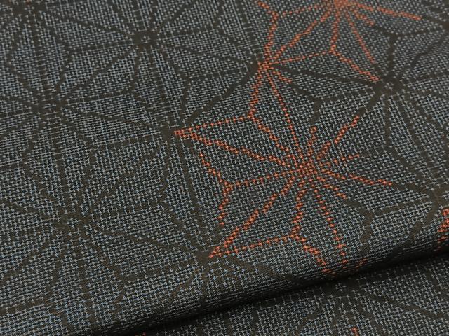 平和屋着物■本場大島紬 7マルキ 麻の葉文様 正絹 逸品 未使用 BAAY5474yc
