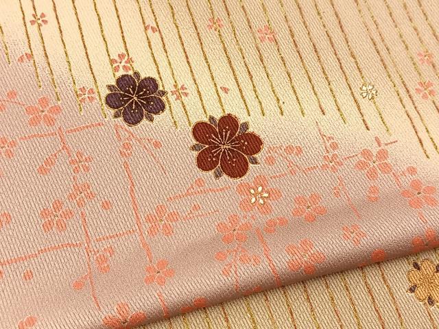 平和屋着物■上質な小紋 梅桜文 暈し染め 金彩 正絹 逸品 BAAY5490yc