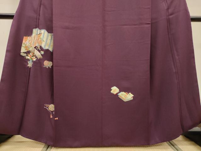 平和屋着物▼訪問着 総刺繍 屏風楽器花文 金糸 正絹 逸品 DABI7358fe