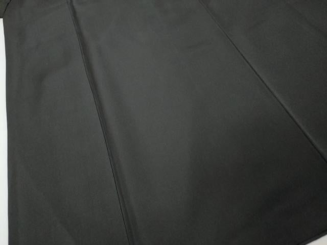 平和屋着物●男性 黒紋付 羽織・長襦袢(袷)セット 羽裏:松文 阪急百貨店扱い 正絹 逸品 DABI9123ud