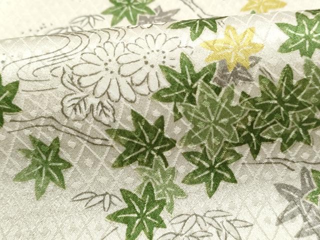平和屋着物■上質な小紋 風景花文 正絹 逸品 DABJ0391qa