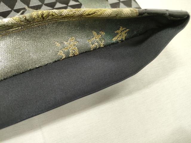 平和屋着物▼六通柄袋帯 唐織 道成寺 銀糸 引箔 正絹 逸品 DABI7678fe