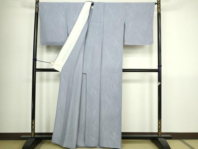 平和屋着物▽上質な小紋 単衣 木目文 正絹 逸品 DABI4785sf