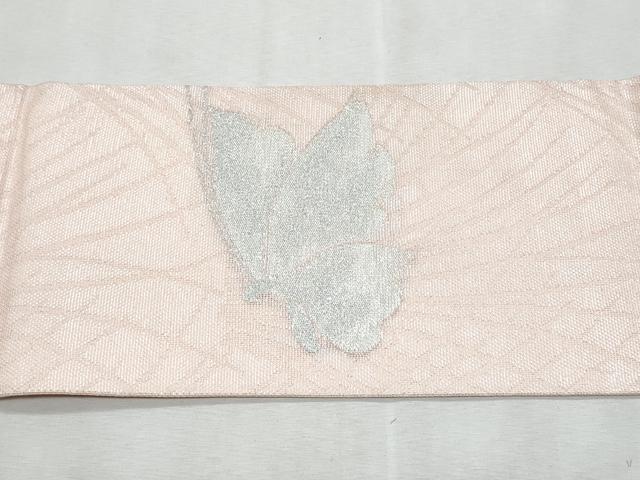 平和屋着物*夏物 九寸名古屋帯 舞蝶文 銀糸 正絹 逸品 CABL2134fb