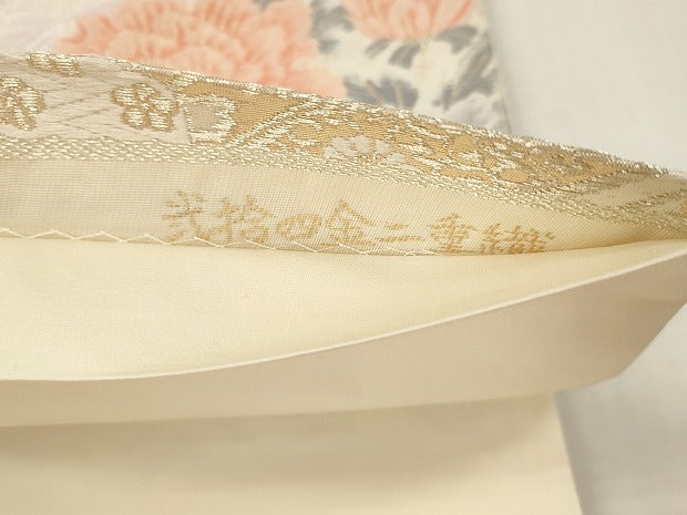 平和屋本店▼六通柄袋帯 弐拾四金二重織 正絹 逸品 DABI4879sf
