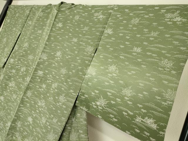 平和屋着物▽訪問着 単衣 茶屋辻風景文 暈し染め 正絹 逸品 DABJ1371az