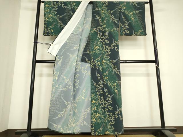 平和屋着物▽小紋 単衣 萩文 洗える着物 DABJ1356az
