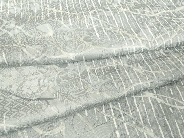 平和屋着物▽上質な小紋 単衣 霞花文 正絹 逸品 DABJ1361az