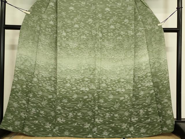 平和屋着物▽訪問着 単衣 茶屋辻風景文 暈し染め 正絹 逸品 DABJ1371az
