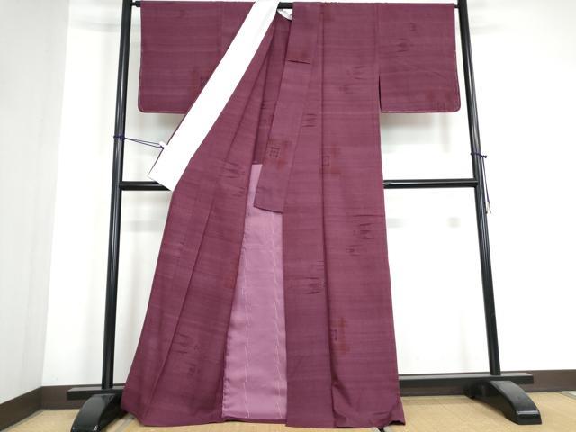 平和屋着物▽上質な紬 単衣 燕絣 正絹 逸品 未使用 DABJ1351az