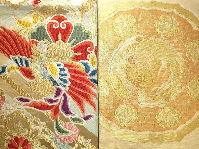 平和屋本店■袋帯 西陣 まとめて100点 向かい鳳凰 鶴 向かい蝶 風景 更紗 花柄 宝相華 佐賀錦 金銀糸 など 未使用品あり 全て正絹 se4222