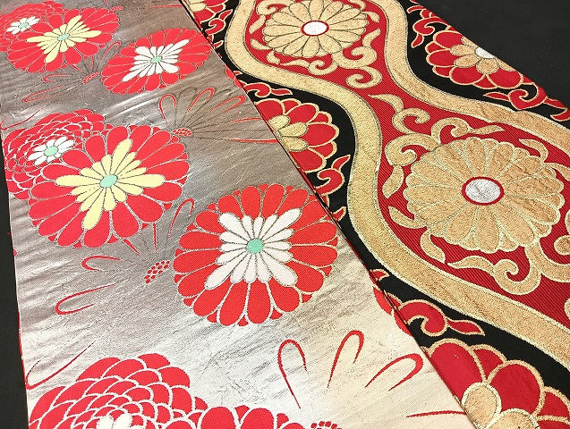 平和屋本店■子供帯 まとめて 35点 菊 花柄 七宝 正倉院 アンティーク 佐賀錦 金銀糸 など 着用可能多数 未使用品あり mmm1398