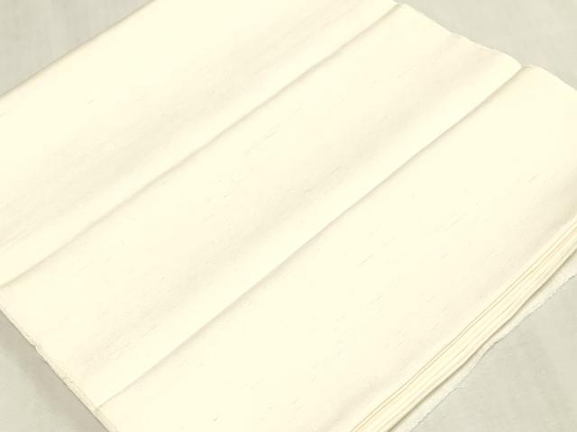 平和屋着物▼白生地 反物 着尺 生成り色 御召縮緬 逸品 未使用 DABJ0878zy