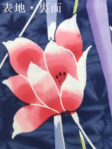平和屋着物*夏物 世界的ファッションデザイナー 山本寛斎 kansaiブランド 浴衣 反物 着尺 注染 舞花文 綿 逸品 未使用 DABJ0934zy
