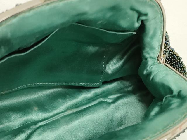 平和屋着物▼和装小物 和装ビーズバッグまとめて3点 総ビーズ 花唐草文 ラインストーン 白色 逸品 DABJ2126xg