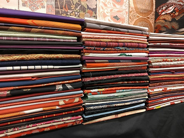 平和屋着物■名古屋帯 まとめて100点 鳥 蝶 花柄 能面 宝相華 アンティーク 駒刺繍 金彩 金銀糸 着用可能多数 未使用品有 全て正絹 mmm1409