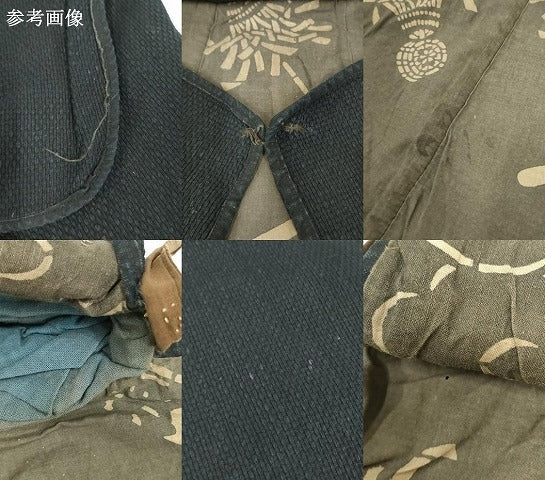 平和屋本店▼男性 アンティーク 大正ロマン 火消頭巾 刺し子織 昭和レトロ 家事装束 消防団 年代物 綿 正絹 逸品 AABL5283ay