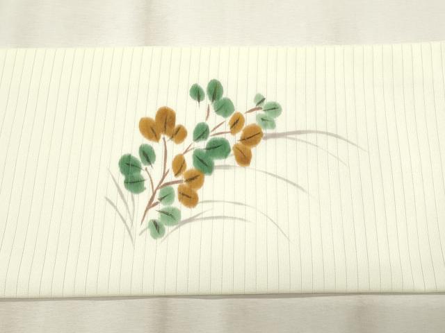 平和屋着物*夏物 九寸名古屋帯 手描き 舞蝶萩文 CABL2221fb