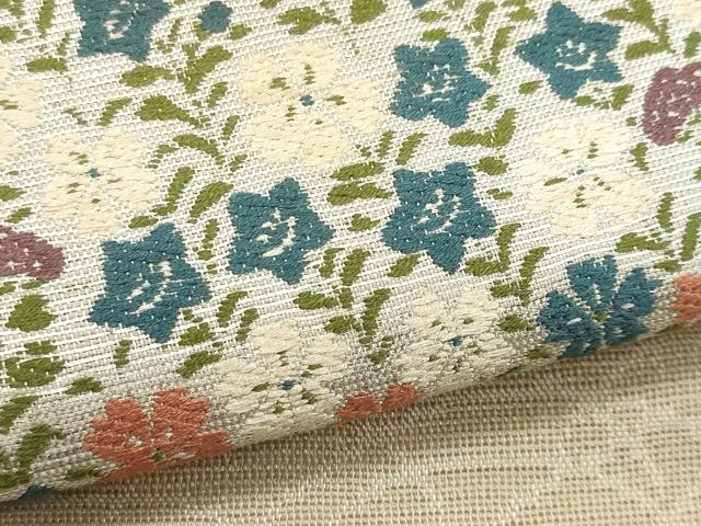 平和屋着物*夏物 九寸名古屋帯 唐織 草花文 正絹 逸品 CABL2266fb