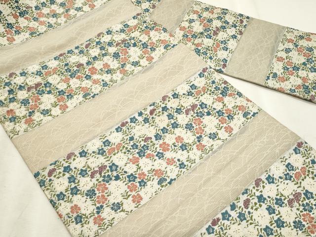 平和屋着物*夏物 九寸名古屋帯 唐織 草花文 正絹 逸品 CABL2266fb