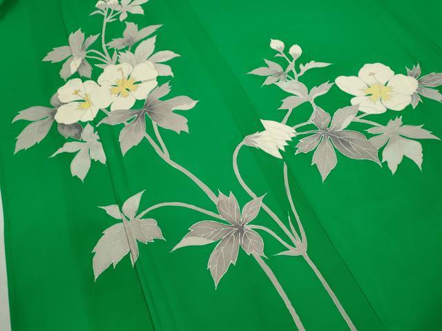 平和屋着物*夏物 訪問着 絽 駒刺繍 枝花文 銀彩 正絹 逸品 CABK6757ze