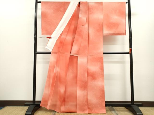 平和屋着物*夏物 小紋 絽 草花文 暈し染め 正絹 逸品 未使用 CABK6754ze