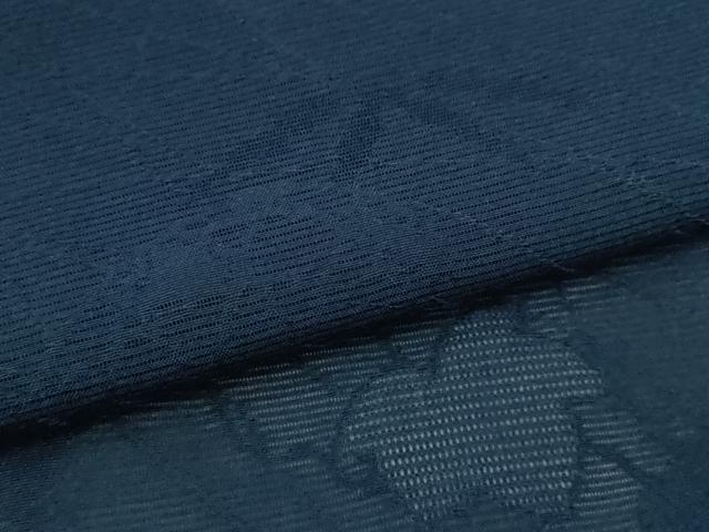 平和屋着物*夏物 色無地 枝葉紋紗 濃藍色 正絹 逸品 CABK6750ze