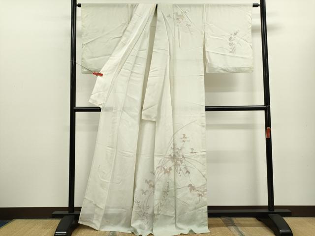平和屋着物*夏物 中国三大刺繍 スワトウ刺繍 相良刺繍 蘇州刺繍 訪問着 絽 草花文 暈し染め 正絹 逸品 CABK6777ze