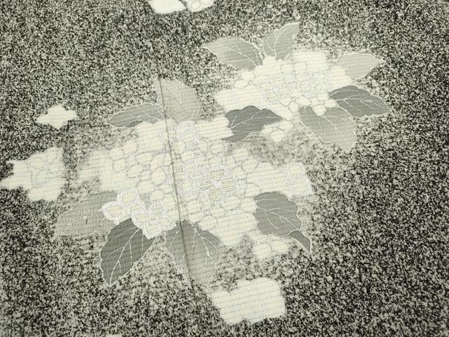 平和屋着物*夏物 訪問着 駒刺繍 絽縮緬 紫陽花 たたき染め 銀彩 正絹 逸品 CABK6775ze