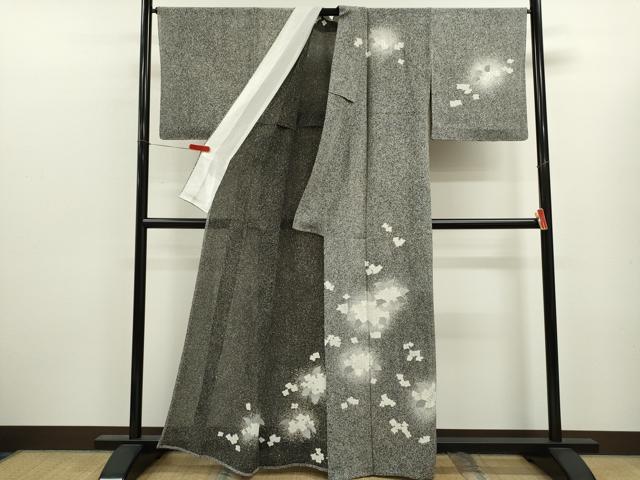 平和屋着物*夏物 訪問着 駒刺繍 絽縮緬 紫陽花 たたき染め 銀彩 正絹 逸品 CABK6775ze