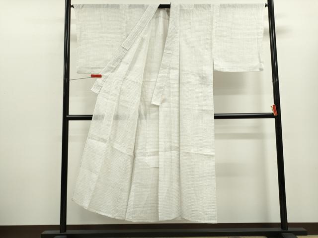 平和屋着物*夏物 男性 本場小千谷ちぢみ 絣文様 麻 逸品 CABK6785ze