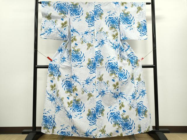 平和屋着物∴夏物 浴衣 乱菊 綿 逸品 CABK6792ze