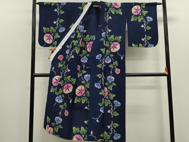 平和屋着物∴夏物 浴衣 注染 朝顔 日本製 綿 逸品 CABK6791ze