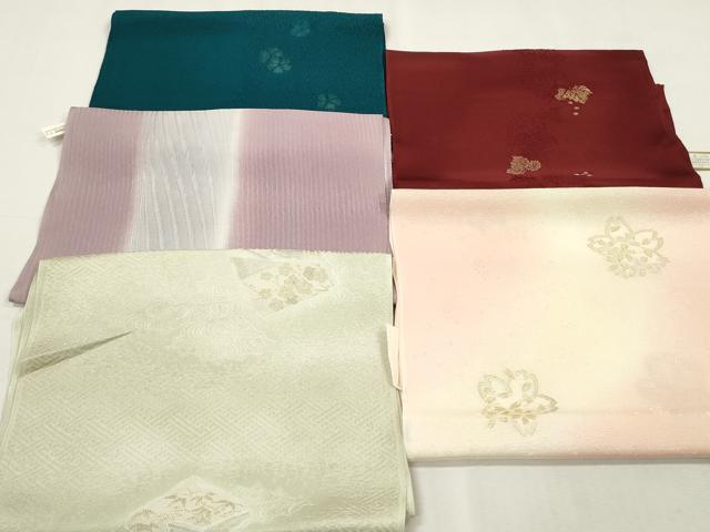 平和屋着物★和装小物 帯揚げ5枚セット 正絹 全て丹後ちりめん 逸品 未使用 DABJ2162xg