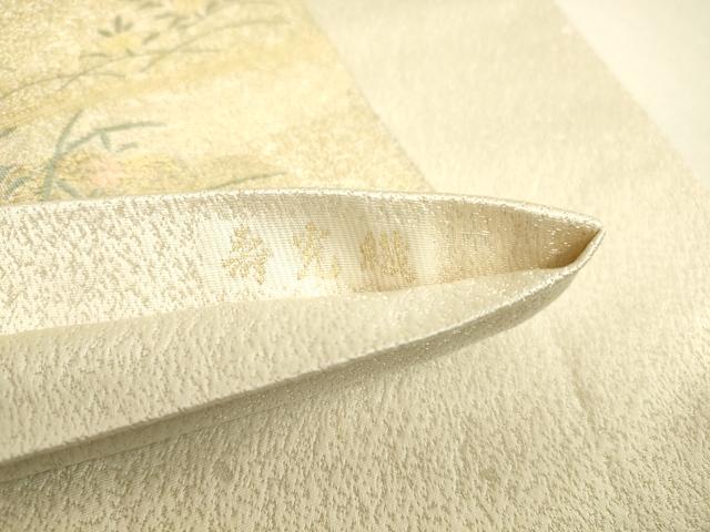 平和屋着物▼六通柄袋帯 寿光織 人物風景文 金糸 正絹 逸品 DABJ1490az