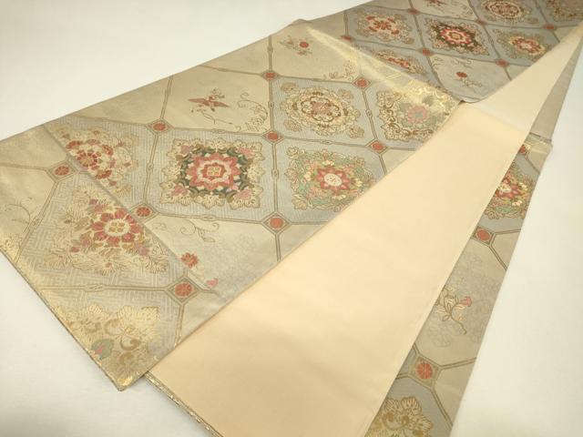 平和屋着物▼六通柄袋帯 宗家の華 金糸 正絹 逸品 DABJ1510az
