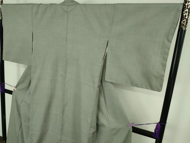 平和屋本店●極上 本場結城紬 重要無形文化財 奥順謹製 色無地 薄い豆がら茶色 証紙付き 逸品 DZAA7655kh6